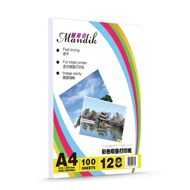 100 sheets 108g 128g A3 A4 Single Side Matte Photo Paper for Color