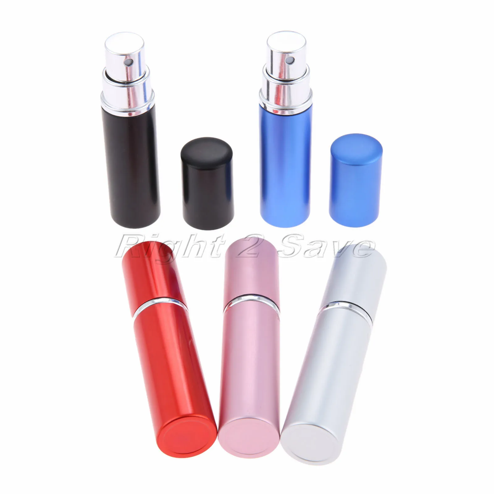 

5ML refillable Pump bottle Spray Aluminum Glass Portable travel perfume Atomizer makeup cosmetic remover Empty storing tube