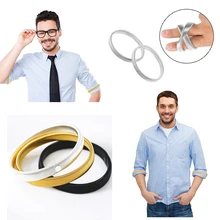 AWAYTR, 1 шт., противоскользящие Металлические Держатели рукавов для рубашек для мужчин и женщин, эластичные повязки на рукавах, подвязки, эластичные повязки, 4 цвета