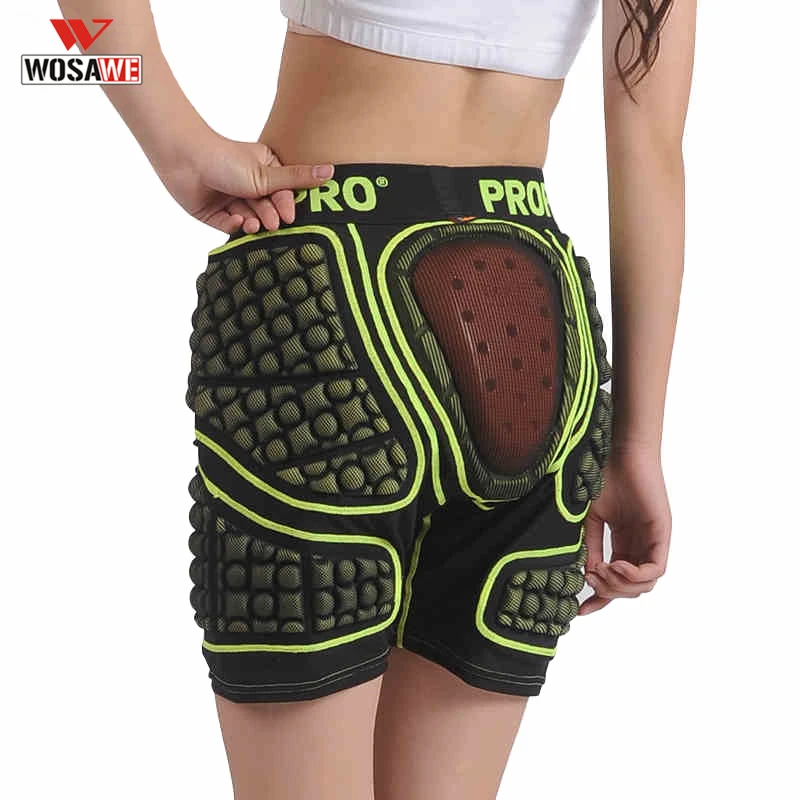 Comprar WOSAWE pantalones cortos de snowboard de cadera de protección de fondo acolchado para mujer deportes al aire libre de esquí de patinaje pantalones cortos de esquí acolchado de impacto