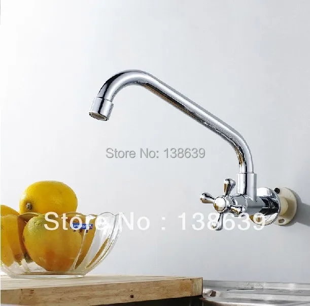 Free Shipping wall mounted brass kitchen faucet bathroom kitchen mixer tap basin faucet Washing machine faucet