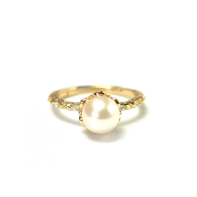 

925 Silver Natural pearl rings Light luxury