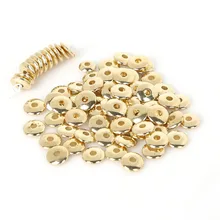 Kc ouro/ródio diâmetro 5mm/6mm/7mm/11mm ccb plástico plana roda redonda solta espaçador grânulos para diy pulseira colar jóias fazendo