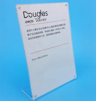 

Clear 148x210mm A5 Acrylic Sign Advertising Display Paper Card Table Label Holder Vertical L Stand With Magnet In Corner 100pcs