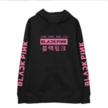 

Hoodies Blackpink Sweatshirts Long Sleeve Warm New Album Hip Hop Kpop Lisa Jennie Hoodie Teenagers Spring Autumn Sweatshirts