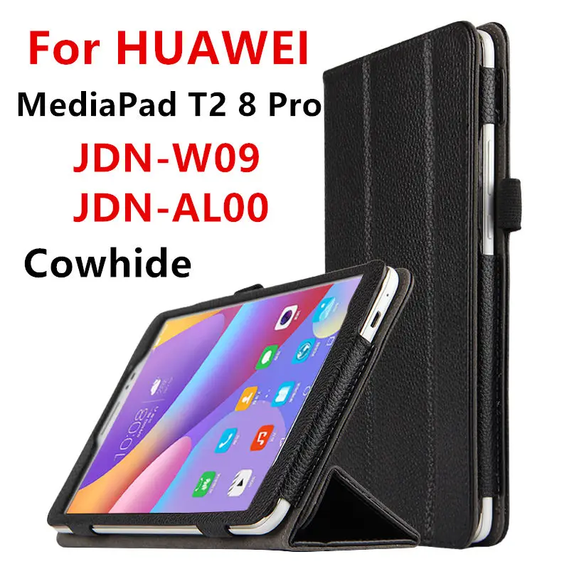 Чехол из воловьей кожи для Huawei MediaPad T2 8 Pro настоящий смарт чехол кожаный защитный