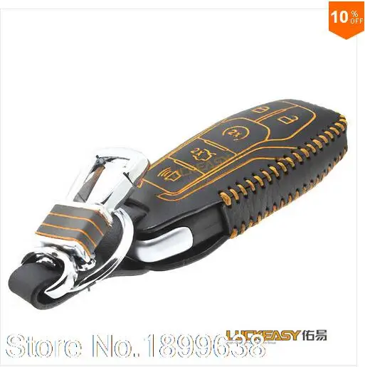 100% Genuine Leather car key case , remote control case, fashion car brand key holder,best gift for Ford mustang 2015