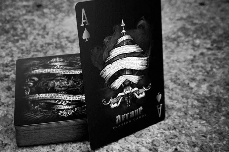 Ellusionist Black Arcane Deck черные/белые волшебные карты, игральные карты, покер, магии для сцены, фокусы для профессионального волшебника