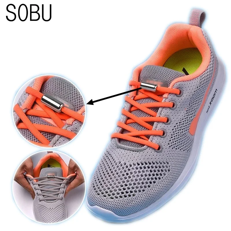 

1Pair No Tie shoelace Elastic Locking Shoelaces Kids Adult Sneakers Quick Semicircle Shoelace Lazy Shoe Laces 12 Colors
