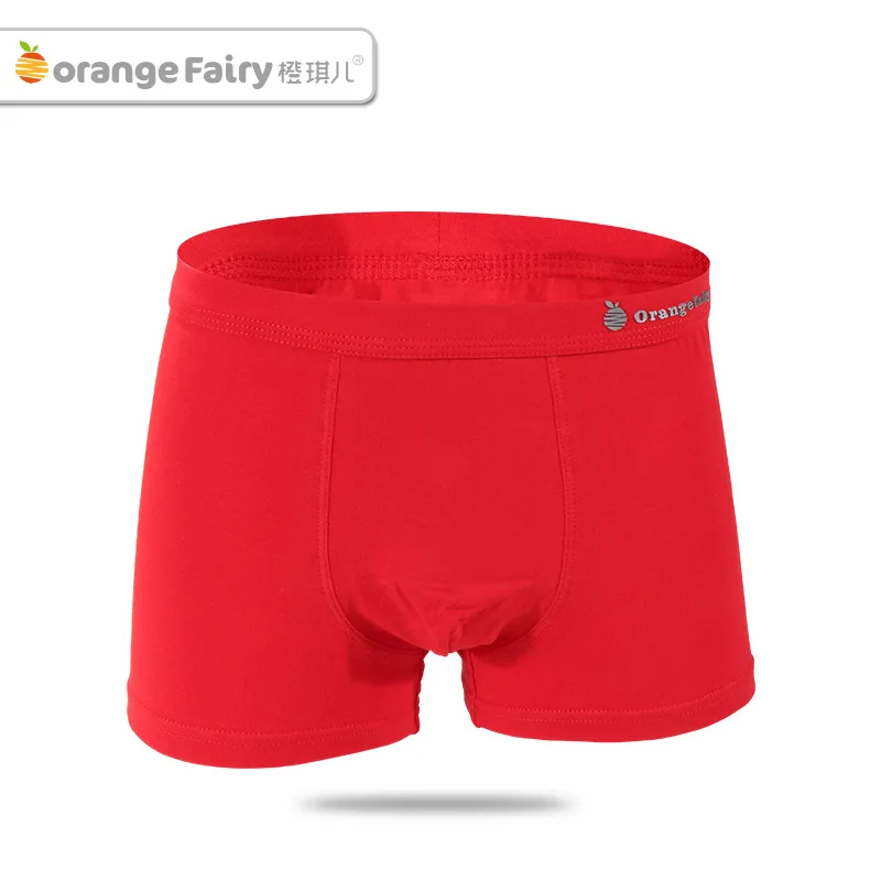 Boys Girls Red Boxers Size 140 170 Teenagers Underwear Children