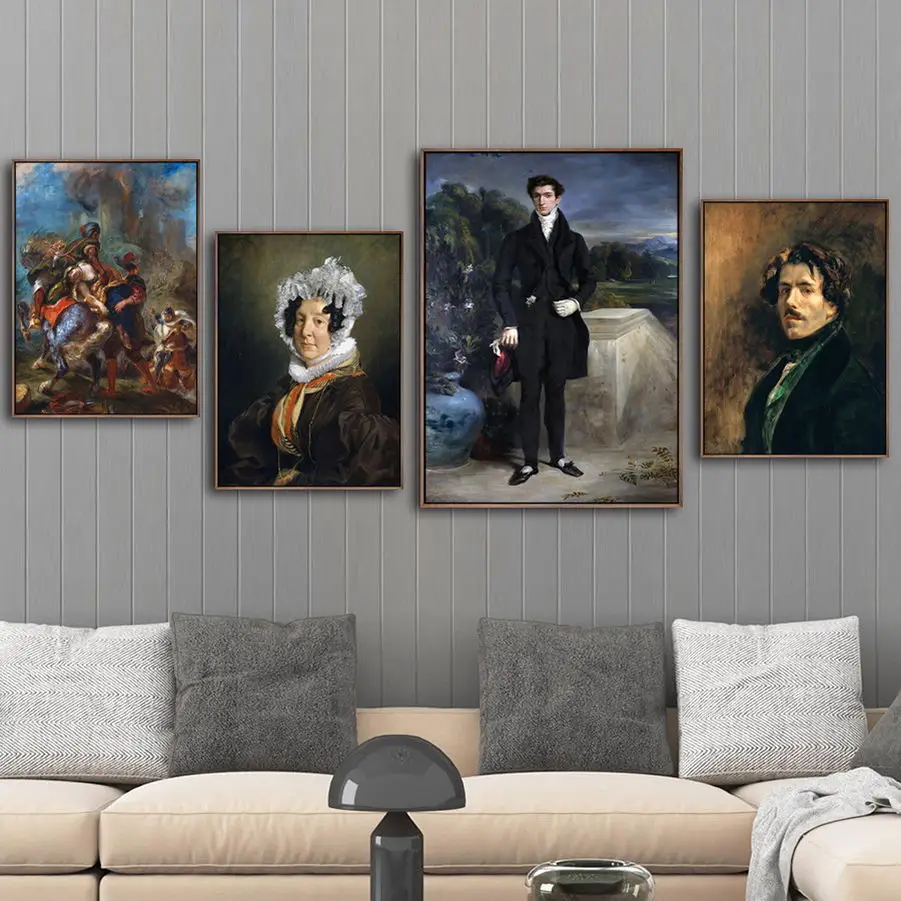 

Home Decoration Print Canvas Art Wall Pictures for Living Room Poster French Oil Canvas Printings Eugene Delacroix
