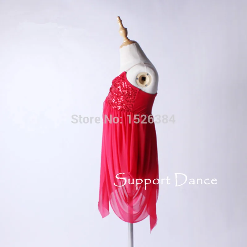Для девочек Для женщин блесток шифон Латинской платье с стандартная юбка для детей и взрослых красный современный танец костюм C132