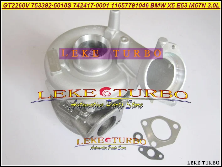 GT2260V 753392 742417 753392-5018S 742417-1 11657791046 11657791044 Turbo For BMW X5 3.0d E53 M57N 3.0L 218HP