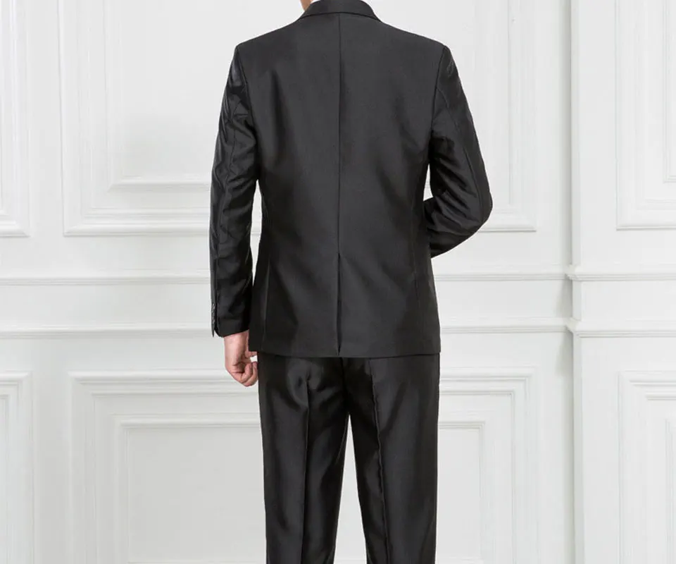 Yufeiyan бренд Бизнес мужские костюмы с брюками Slim Fit Мужские свадебные костюмы мужские черные формальные Однобортный 4XL костюмы Для мужчин