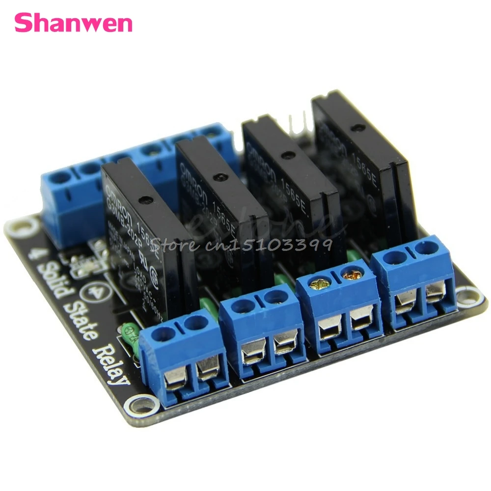 

5V 4 Channel OMRON SSR High Level Solid State Relay Module 250V 2A G08 Drop ship