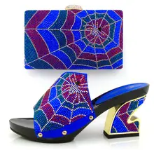 Artikel-nr. HT11-BLUE Komfortable design italienisch passenden schuhe und taschen/italienische schuhe und tasche set mit hoher qualität material