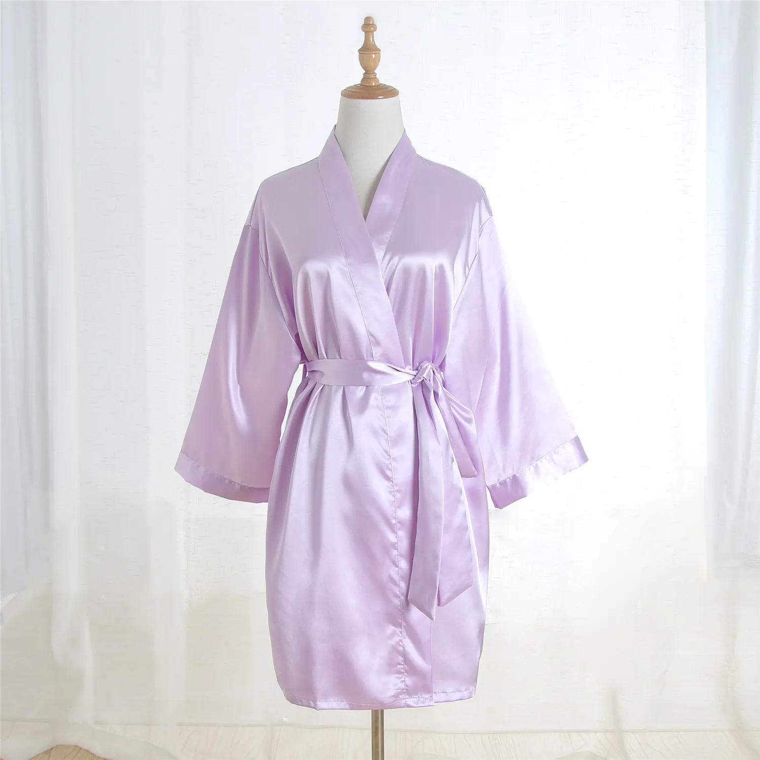 Новинки для женщин невесты Свадебный халат однотонные банный халат Сексуальная домашнее платье леди кимоно из вискозы, одежда для сна, ночная Пижама для спа гейш; Выделка