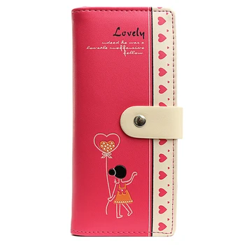 

Ladies Womens Envelope Leather Wallet Button Clutch Purse Long Handbag Card Bag Lovely Girl