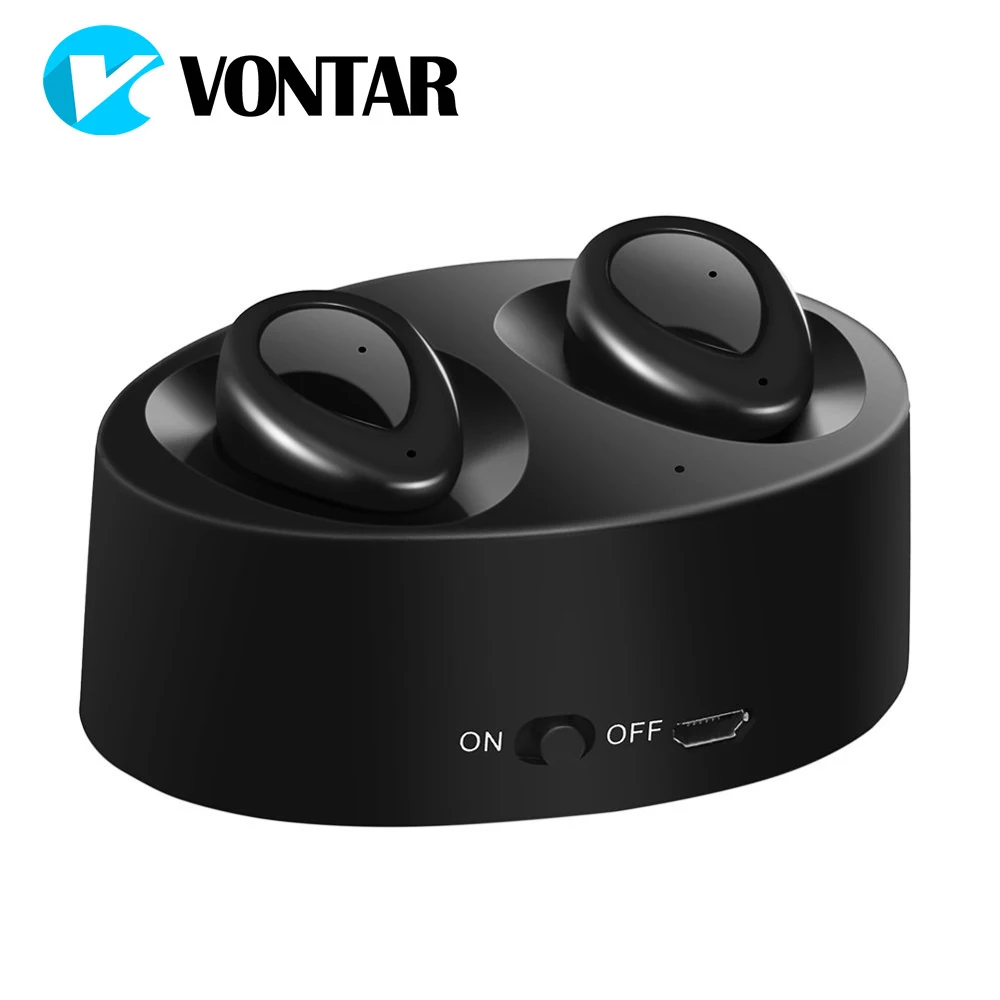 

VONTAR K2 TWS Mini Wireless Earbuds Twins Earphone Bluetooth Headphone With Battery Box Noise cancel Headset for Phones