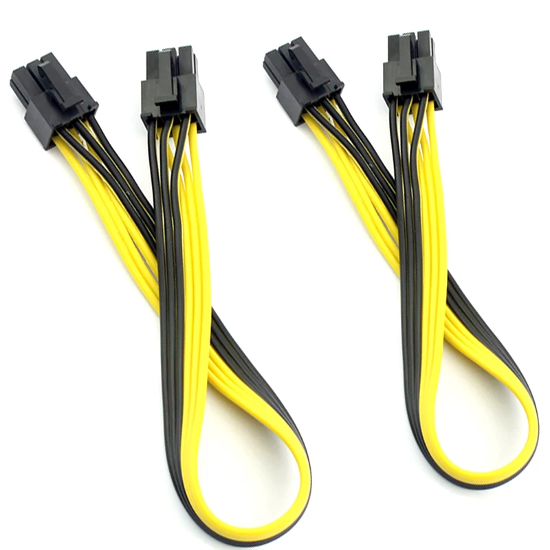 Graphics Video Card Miner Mining Wire 18AWG 1PCS PCI-E PCIE PCI-Express 6P Male to 6Pin Male DIY Power Cable BTC Extended