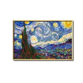 

Frameless DIY Van Gogh famous paintings Starry Night Painting By Numbers Acrylic Oil Painting On Canvas for Home Decor 40x50