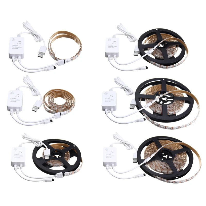 

Waterproof 0.5/1/2/3/4m RGB LED Strip Light 5050 SMD Music Sound Activated Strip Kit RGB With 5V USB IR Controller Party Decor