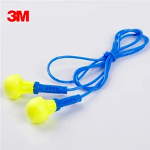 5 paia autentici 3M 318-1005 schiuma spaziale tappi per le orecchie con filo morbido riduzione del sonno antirumore tappi per le orecchie Norope cuffie protettive