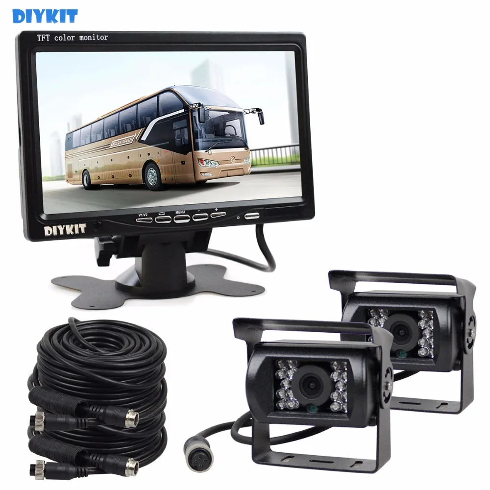 DIYKIT 2 x 4pin Night Vision CCD Rear View font b Camera b font Kit DC