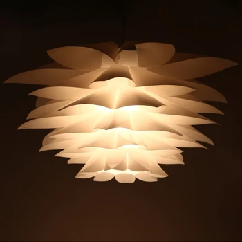 

DIY Lotus lantern fabric puzzle lamp Kitchen Dining room Bar White Color Pendant lights indoor home mini pendant lights fixtures