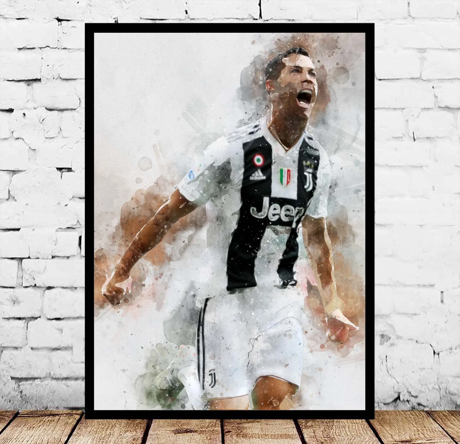

Cristiano Ronaldo Soccer Sports Football Watercolor Abstract Poster