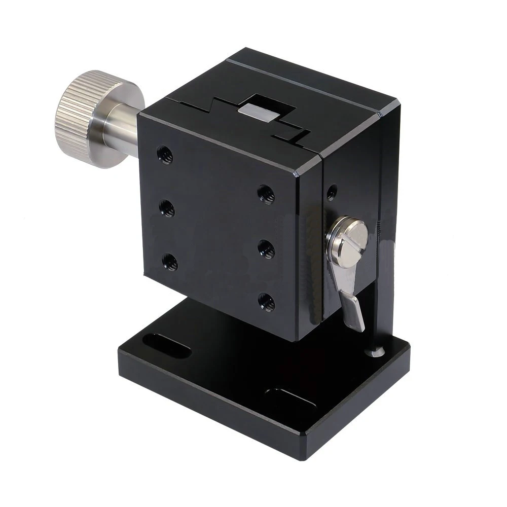 XZ Axis Dovetail Manual Trimming Platform Gear Tuning Lifting Stage HFLX‑A40 40 x 40mm for Microscope Transporter Process Machine XZ Axis Dovetail Manual Trimming Platform Gear Tuning Lifting Stage HFLX‑A40 40 x 40mm for Microscope Transporter Process Machine