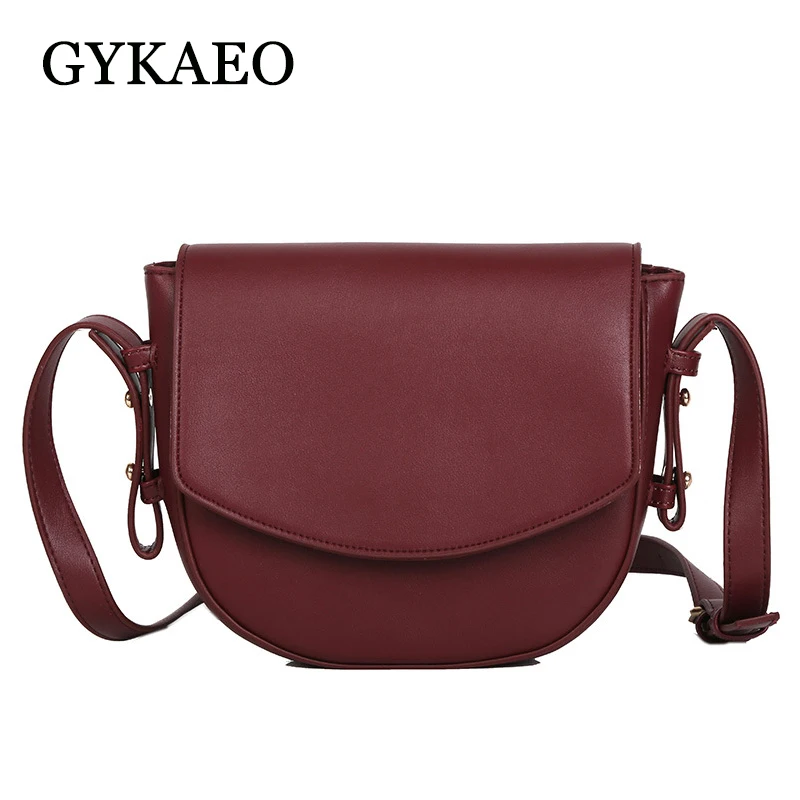 

GYKAEO Luxury Handbags Women Bags Designer Small Shoulder Bag Ladies PU Leather Saddle Crossbody Bags for Women Messenger Bag