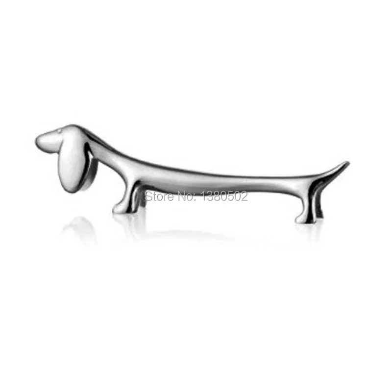 

Selling Lovely Little Dog Chopsticks Holder Rest Metal Craft Stainless Steel Table Decoration