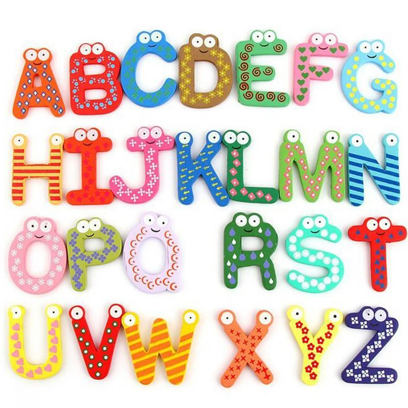 

Wooden Digital Letter Fridge Magnets Children's Early Learning Educational Maths Toy Wooden Refrigerator fridge magnet stick