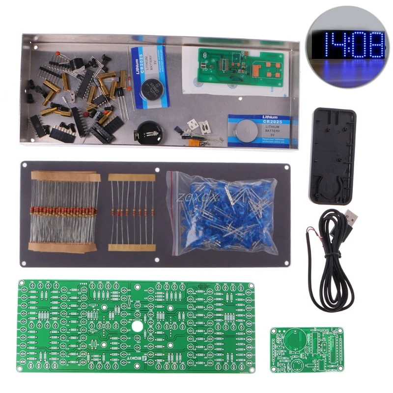 ECL-132 DIY Kit суперразмерный светодиодный экран электронный дисплей с пультом дистанционного управления - Цвет: BL