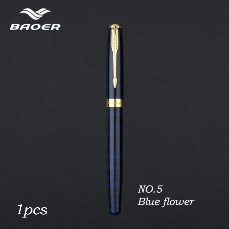 Baoer388-Rollerball-Pen-Black-Golden-Business-Metal-Ballpoint-Pen-Medium-Golden-Clip-Gold-boligrafo-muji-made(10)