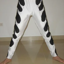 Изготовленный на заказ белый, супер герой, лайкра, спандекс, черный сердца молодежи Борьба брюки носить колготки H016