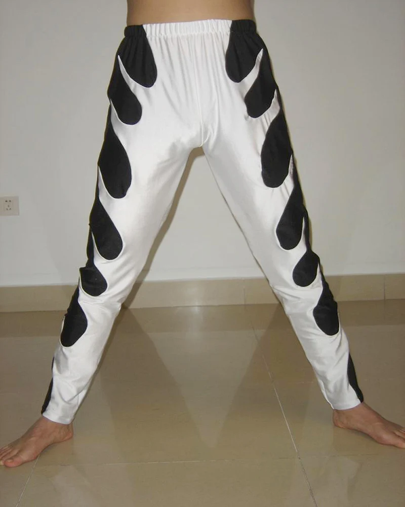 Custom White Lycra Spandex Black Hearts Youth Wrestling Pants Wear