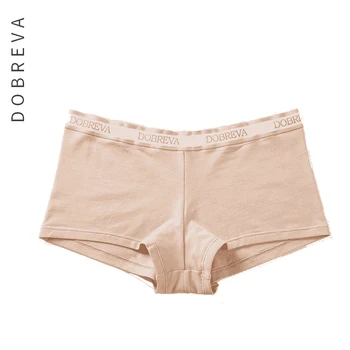 

DOBREVA Women's Mid Rise Tummy Control Cotton Brief Boyshort Panties