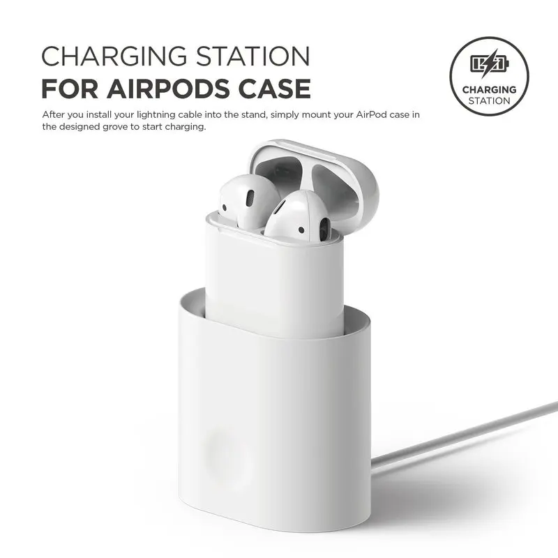 

Silicone Protective Air Pods Case for Airpods Charging Case Desktop Stand Holder for Charging Dock apple airpods accessories