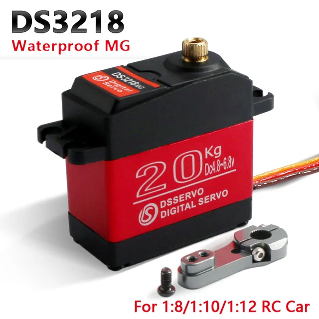 1X Waterproof rc servo DS3218 Update and PRO high speed metal gear digital servo baja servo 20KG/.09S for 1/8 1/10 Scale RC Cars