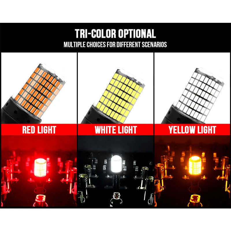 

motorcycle turn signals reverse Brake lights T20 7443 7440 W21W WY21W LED W21/5W room lighting 12V 2PC ampolletas led para auto