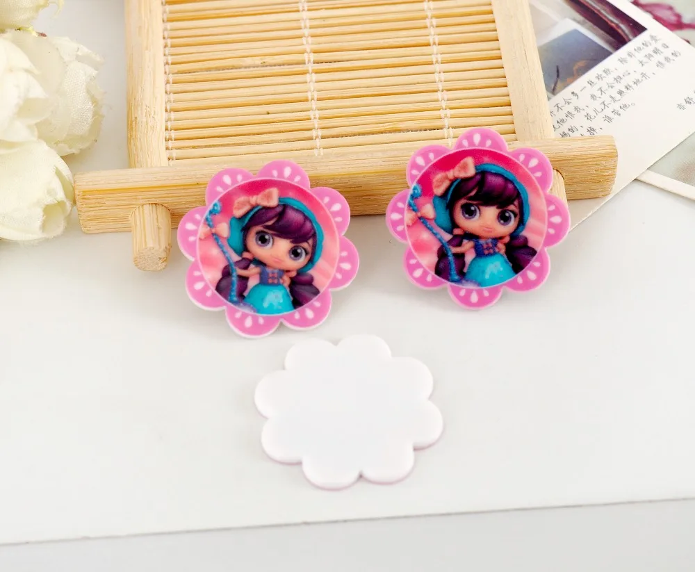 Kawaii Мультфильм плоское заднее украшение из смолы Hazel Posie фигурка маленькие