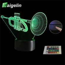 Креативный музыкальный инструмент 3D Модель граммофона ночной свет красочный пульт дистанционного управления светодио дный сенсорный датчик светодиодный визуальный Настольный светильник