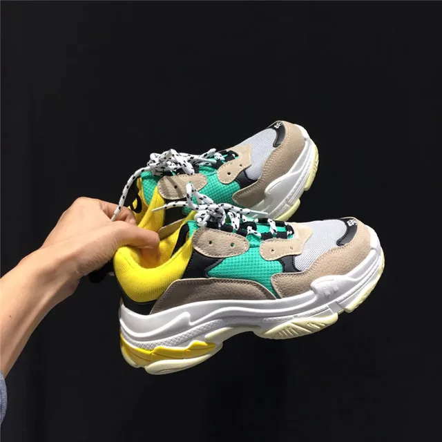 mens vintage breathable dad sneakers