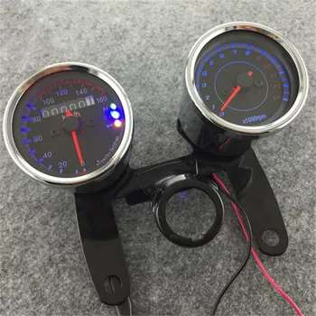 

1 set of odometer motorcycle speedometer with LED backlight moto instrument tachometer motorbike accessories scooter gauge panel