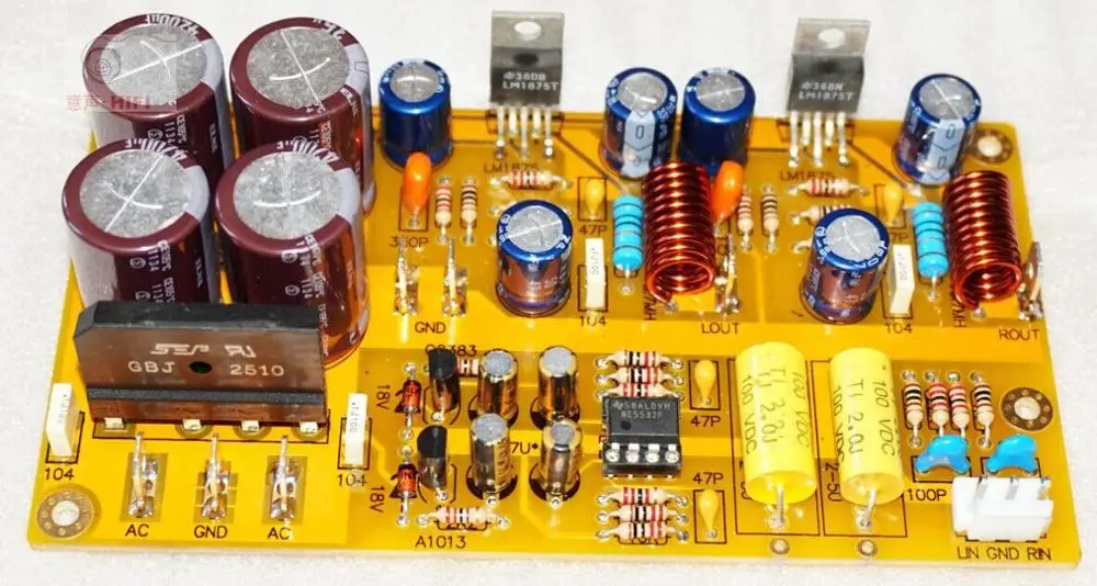 

LM1875+NE5532/HIFI power amplifier board