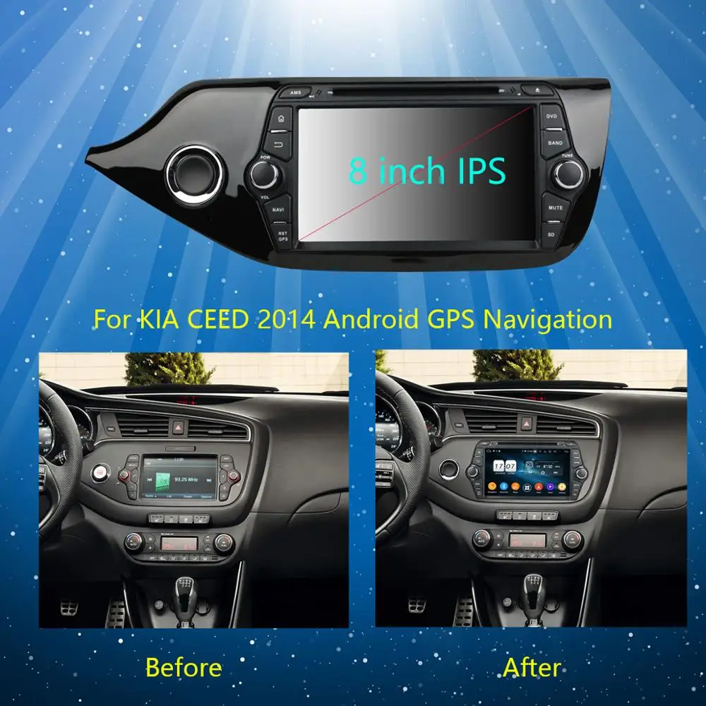 Cheap 8" IPS 1920*1080 8Core 4G RAM+64G ROM Android 9.0 Car DVD Player For KIA CEED 2013 2014 2015 2016 DSP Radio GPS Parrot BT Adas 2