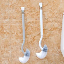 1PC מת פינת ניקוי כפול צד מעוקל פלסטיק מברשת אסלת אמבטיה ארוך ידית מברשת ניקוי(China)