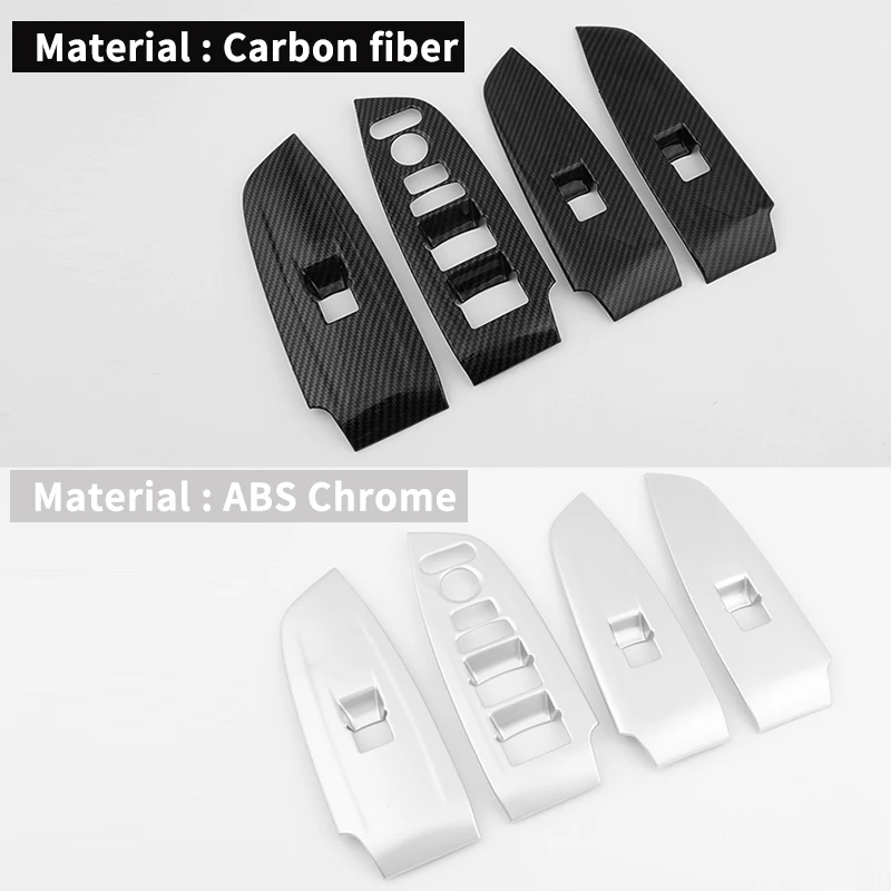 Углеродное волокно двери автомобиля подлокотник Панель переключатель окна лифт крышки кнопок накладки для интерьера для Honda Accord 10th аксессуары